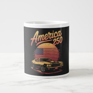 Grande Tasse Amérique 250 US Rétro Coucher de soleil