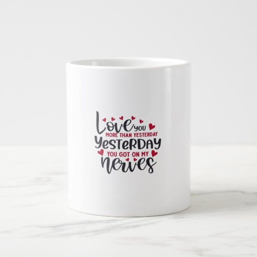 Grande Tasse Amour à typographie propre (Devant)