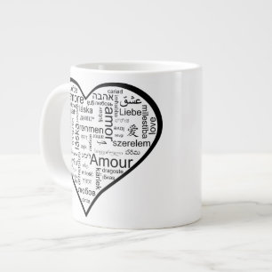 Grande Tasse Amour au coeur de beaucoup de langues
