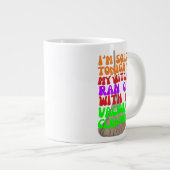 Grande Tasse Amour éffrayant perdu : Sorcières à cheval Vacuums (Devant droit)