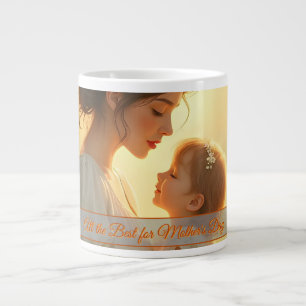 Grande Tasse Amour maternel tendre dans la lumière florissante