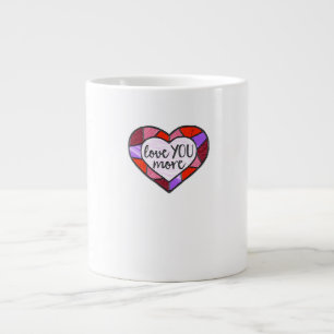Grande Tasse Amour Vous Plus Verre Coloré Mosaïque Artistique C