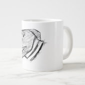 Grande Tasse amoureux des animaux photo de chien tiré à la main (Devant droit)