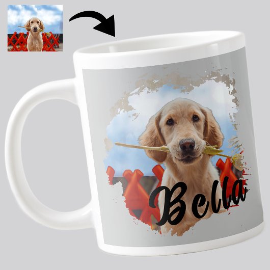 Grande Tasse Amoureux des chiens unique simple et moderne