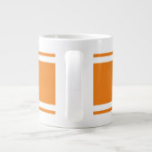 Grande Tasse Amusant Bright Orange White Vacation Racing Stripe (Dos)