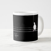 Grande Tasse Amusant Bubblegum Birds on a Wire Black (Devant droit)