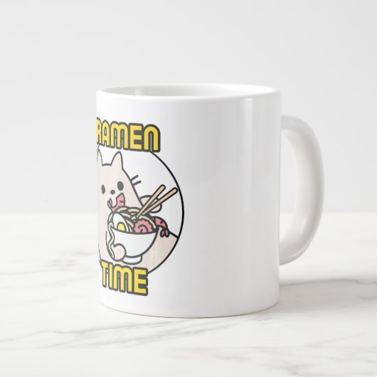 Grande Tasse Amusant Chat Ramen Amoureux des animaux Propriétai (Devant droit)