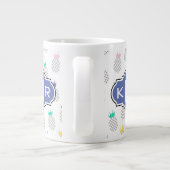 Grande Tasse Ananas Abstrait| Monogramme (Dos)