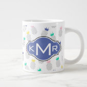 Grande Tasse Ananas Abstrait| Monogramme (Droite)