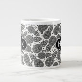 Grande Tasse Ananas monochrome| Monogramme (Devant)