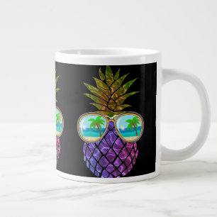 Grande Tasse Ananas rose pourpre tropical