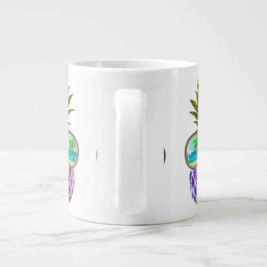 Grande Tasse Ananas rose tropicale (Dos)