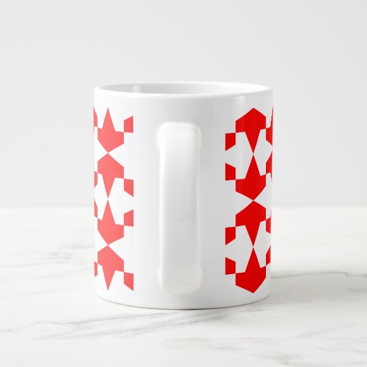 Grande Tasse Ancien Motif de Mamelouks musulmans rouges et blan (Dos)