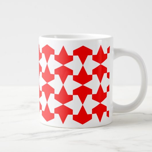 Grande Tasse Ancien Motif de Mamelouks musulmans rouges et blan (Droite)