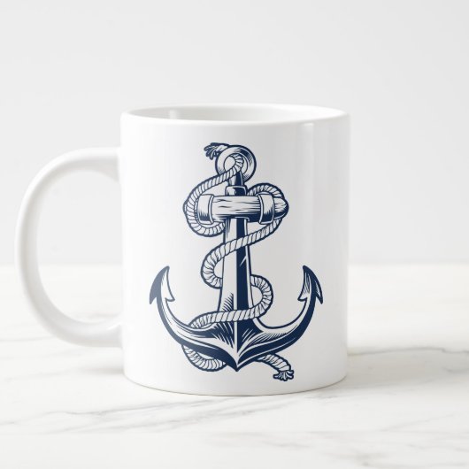 Grande Tasse Ancre nautique (Marine) (Gauche)