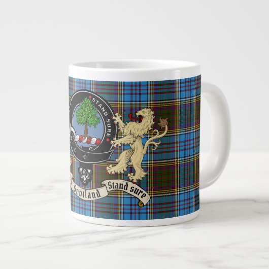 Grande Tasse Anderson Clan Badge & Tartan (Devant droit)
