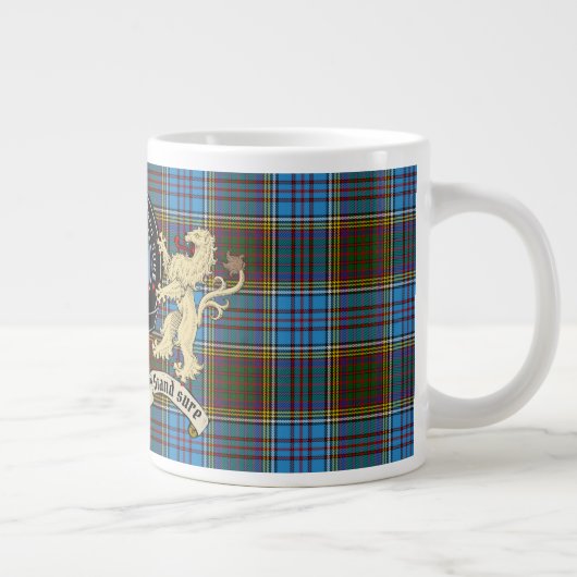 Grande Tasse Anderson Clan Badge & Tartan (Droite)