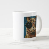 Grande Tasse Animal Dapper | Kitty dans les lunettes de soleil (Devant droit)
