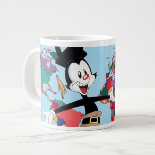 Grande Tasse Animaniacs | Yakko's World Map Graphic (Devant gauche)