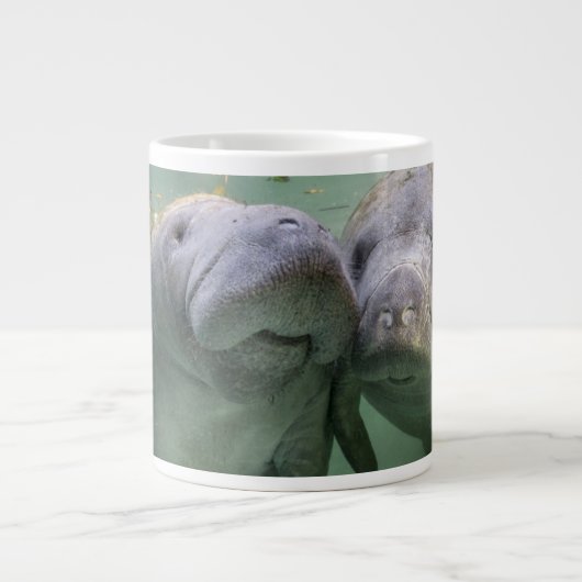 Grande Tasse Animaux de bébés cutest | Deux Manatees (Devant)