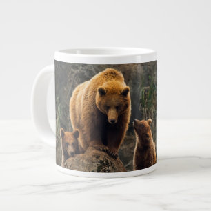 Grande Tasse Animaux de bébés cutest   Famille d'ours Brown
