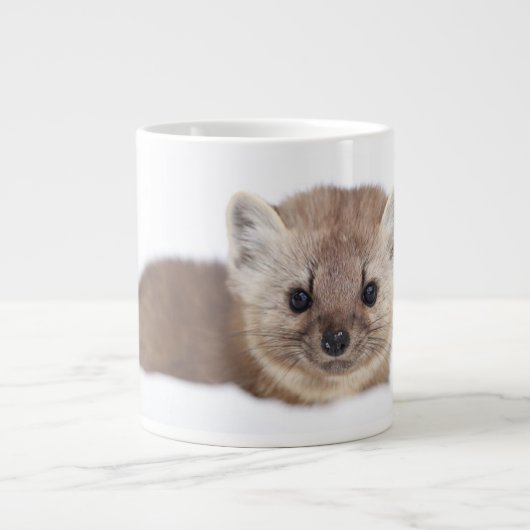 Grande Tasse Animaux de bébés cutest | Pine Marten (Devant)