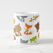 Grande Tasse Animaux de forêt, Animaux de forêt, Votre nom (Devant)