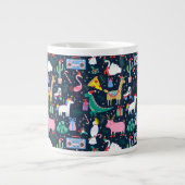 Grande Tasse Animaux de vacances et icônes Motif (Devant)