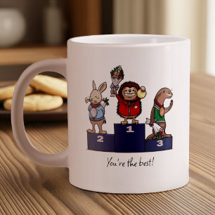 Grande Tasse Animaux des Bois Vous êtes le meilleur ! Podium de
