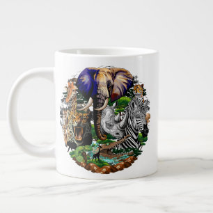 Grande Tasse Animaux sauvages de la Savane africaine