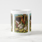 Grande Tasse Animaux vintages, Coq, Poules, Poulets (Devant)