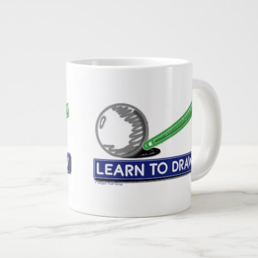 Grande Tasse Apprendre à dessiner (Devant droit)