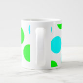 Grande Tasse Aqua Lime et Points Blancs (Dos)