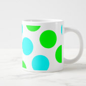Grande Tasse Aqua Lime et Pois blancs (Droite)