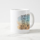 Grande Tasse Aquarelle arc-en-ciel Citation pour l'éducation à  (Devant droit)