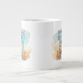 Grande Tasse Aquarelle arc-en-ciel Citation pour l'éducation à  (Devant)