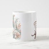 Grande Tasse Aquarelle blanche mignonne hiver Gnome Imprimer or (Devant)