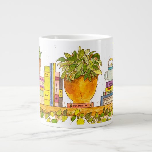 Grande Tasse Aquarelle colorée (Devant)