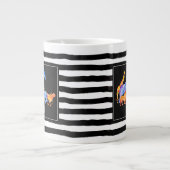 Grande Tasse Aquarelle colorée du troupeau d'animaux sauvages (Devant)
