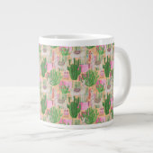 Grande Tasse Aquarelle colorée Motif Llama (Devant droit)