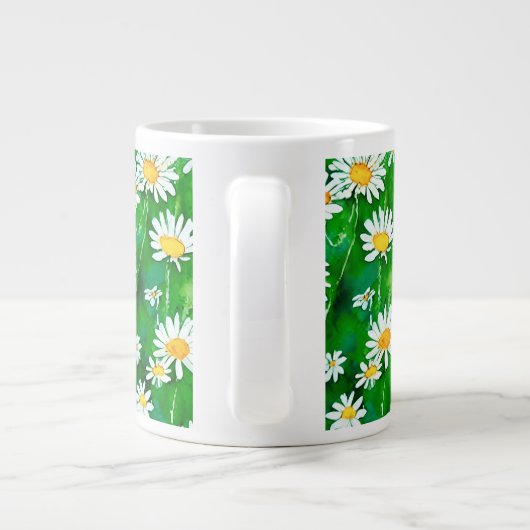 Grande Tasse Aquarelle dans un champ vert (Dos)