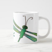 Grande Tasse Aquarelle de dragonfly (Droite)
