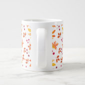 Grande Tasse Aquarelle de feuillage d'automne (Dos)