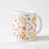 Grande Tasse Aquarelle de feuillage d'automne (Devant droit)