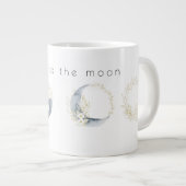 Grande Tasse Aquarelle de la lune et de la flore (Devant droit)