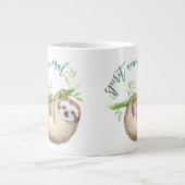 Grande Tasse Aquarelle de l'animal Sloth Spirit (Devant)