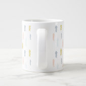 Grande Tasse Aquarelle douce Chevron Motif (Dos)