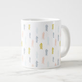 Grande Tasse Aquarelle douce Chevron Motif (Devant droit)