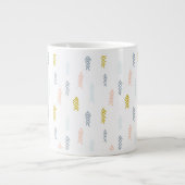 Grande Tasse Aquarelle douce Chevron Motif (Devant)