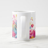 Grande Tasse Aquarelle Eléphant avec fleurs. (Dos)